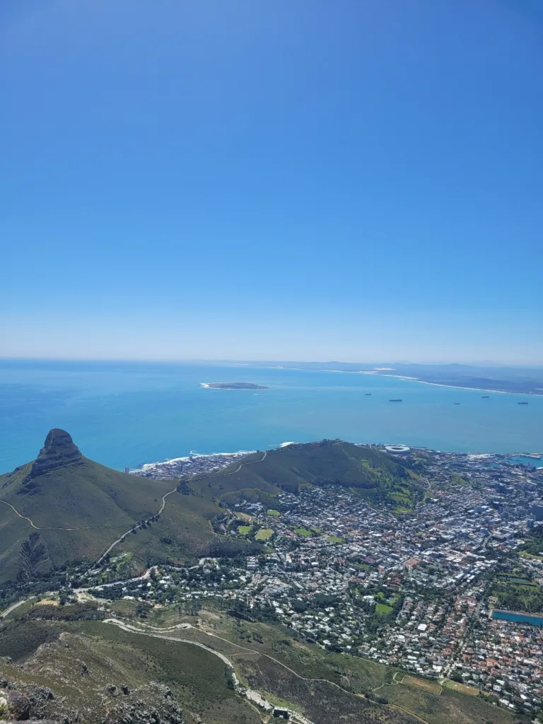 Vue du haut de la table mountain